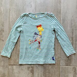 Sergent Major Toddler Girl Roller Skating Giraffe Graphic Tee French Designer 4T